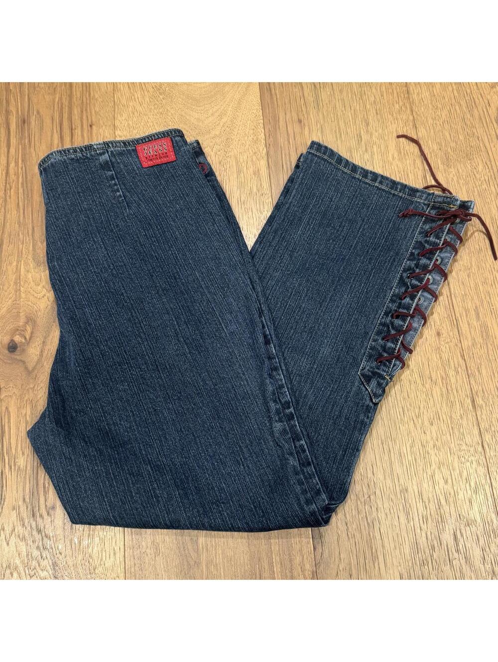 Guess Vintage Y2K Jeans with Side Lace-Up Size 30